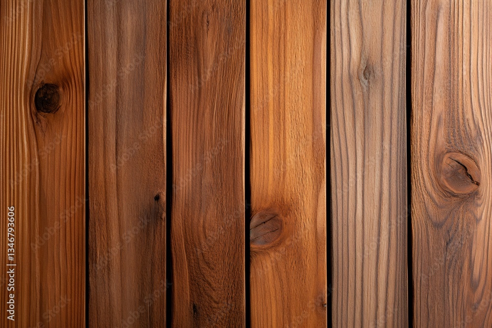 Fototapeta premium Warm brown wooden planks creating rustic background texture