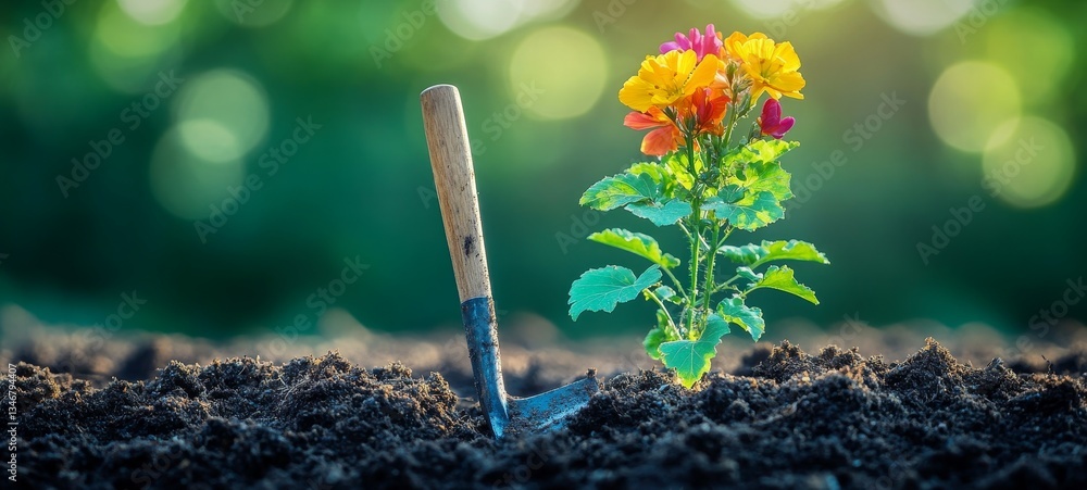 Surreal Blooming Spade, Gardening tools