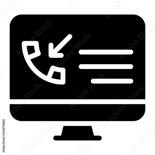 incoming call glyph icon