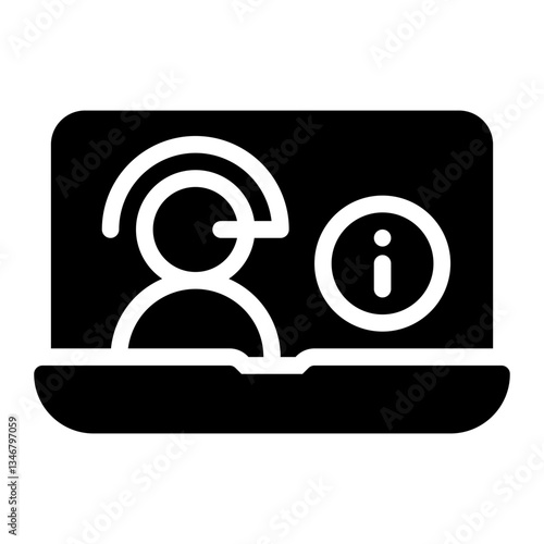 telework glyph icon