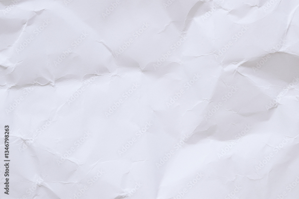 Obraz premium Crumpled white paper background. Crumpled white paper texture or paper background. Light background with copy space. Top view