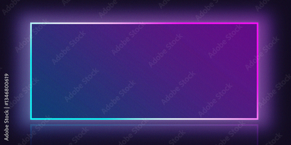 Neon frame for your design in blue and pink colors Neon frame for your design in blue and pink colors