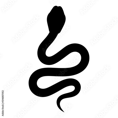 Wallpaper Mural Minimalist Snake Silhouette Tattoo Design – Black Vector Icon Torontodigital.ca