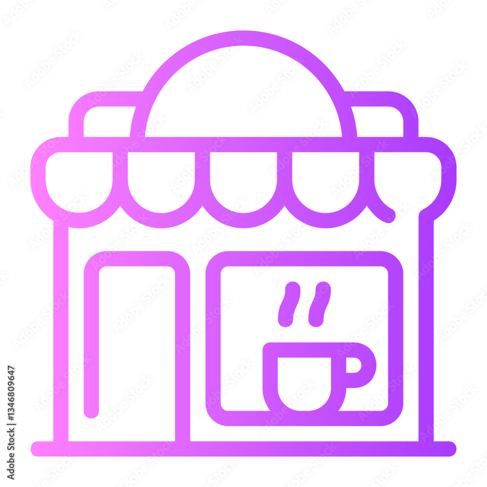 coffee shop gradient icon coffee shop gradient icon