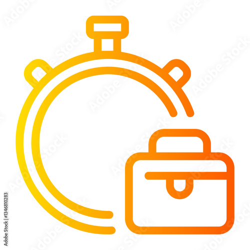 working hours gradient icon