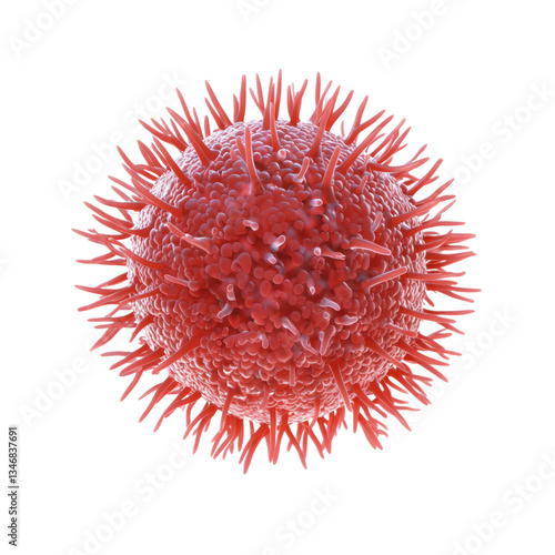 3D icon of Tetracapsuloides bryosalmonae isolated on transparency background