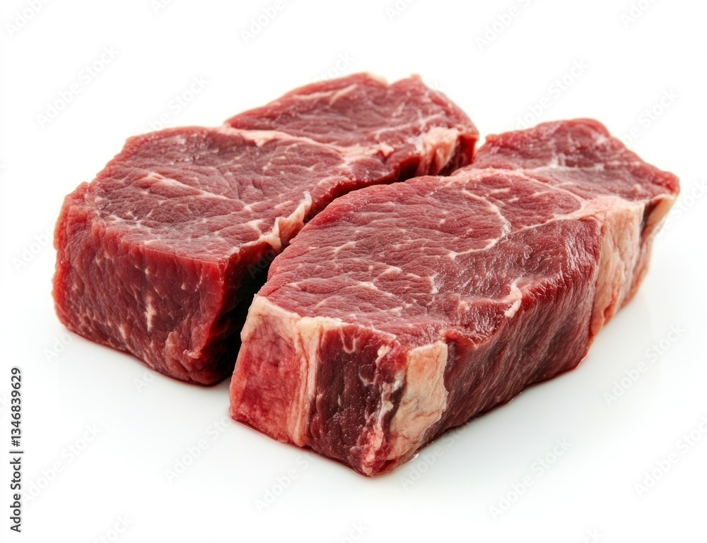 Raw Beef Steak Pieces Fresh and Ready for Cooking Preparation Raw Beef Steak Pieces Fresh and Ready for Cooking Preparation