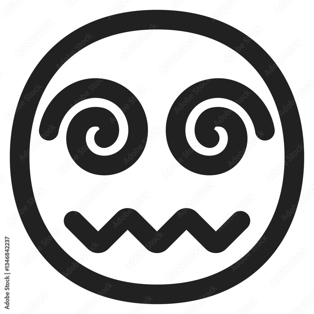 Face with Spiral Eyes Face with Spiral Eyes