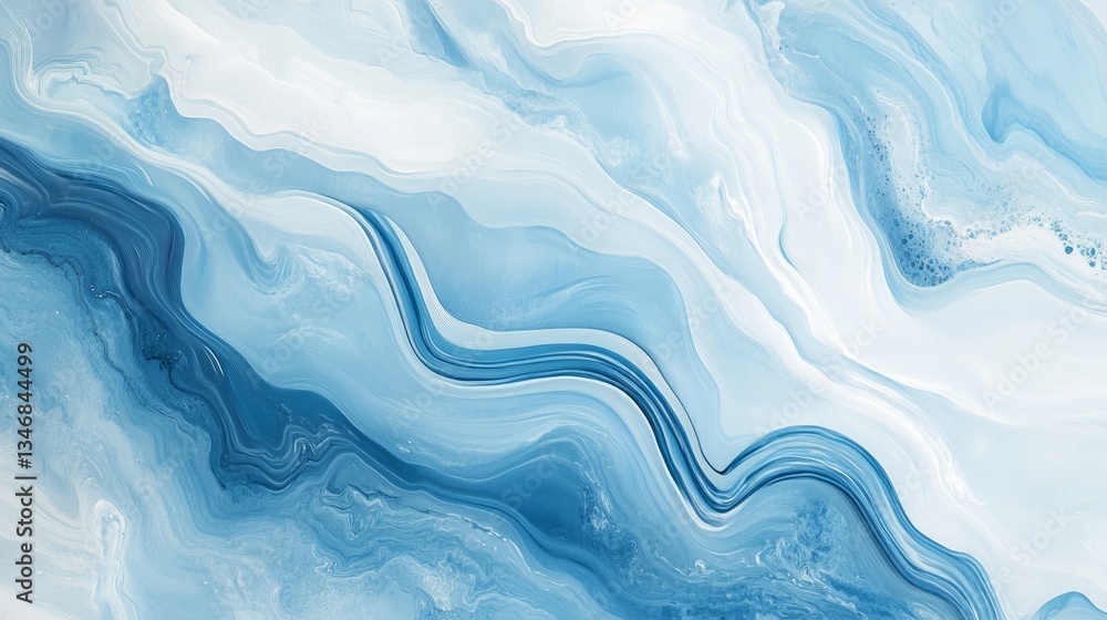 Obraz premium DesignCreativity Abstract Wave Overview Flowing Hues