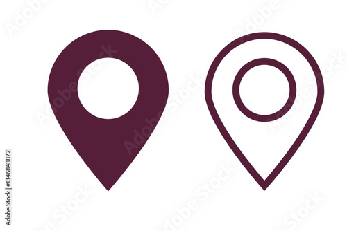 map pin vector logo template, locator icon	