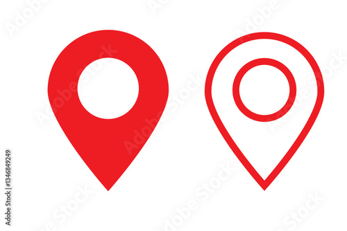 map pin vector logo template, locator icon	