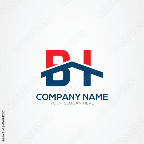 BI or IB Creative Modern Letters Logo Design Element