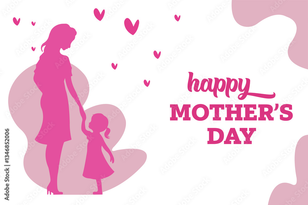 happy mother's day vector illustration of a mother and baby happy mother's day vector illustration of a mother and baby