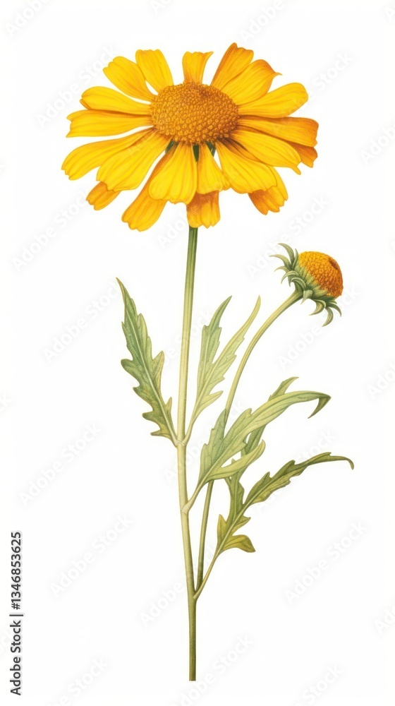 Fototapeta premium Illustration botanical flower art.