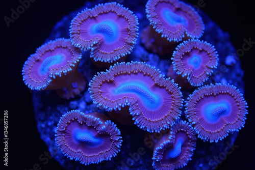close up of a coral in a tank