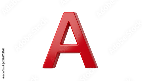 Free Download Red color 3d font A - GFXLoad