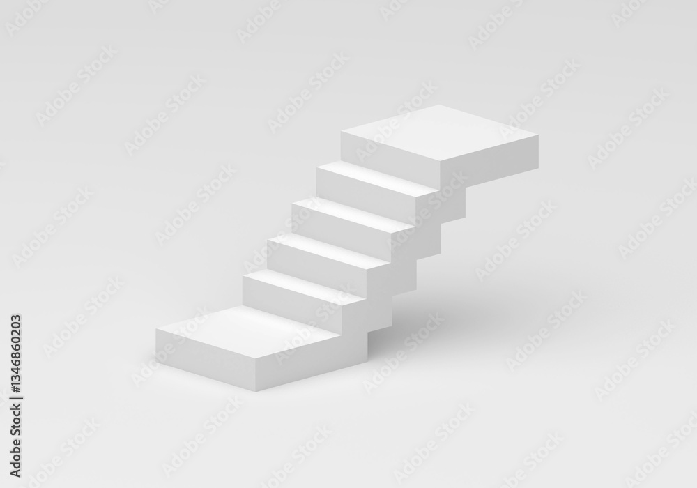 white stairs isolated on a white background white stairs isolated on a white background