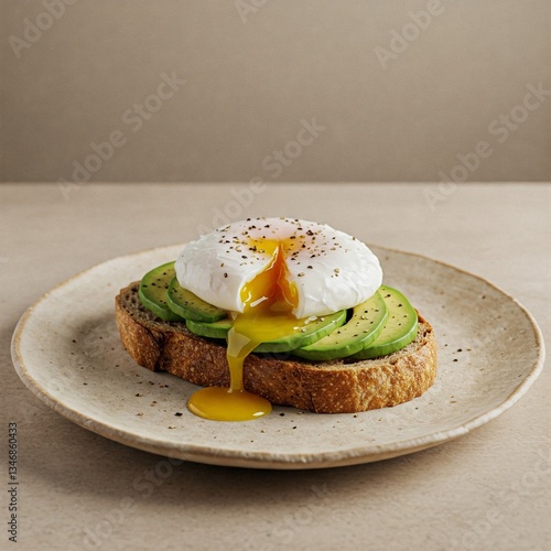 Wallpaper Mural Avocado Toast with Poached Egg and Black Pepper – Cozy, Natural Light Food Photography for Advertising Campaigns Torontodigital.ca