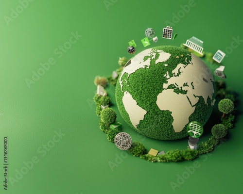 A conceptual visual of a safe world surrounded by secure financial elements