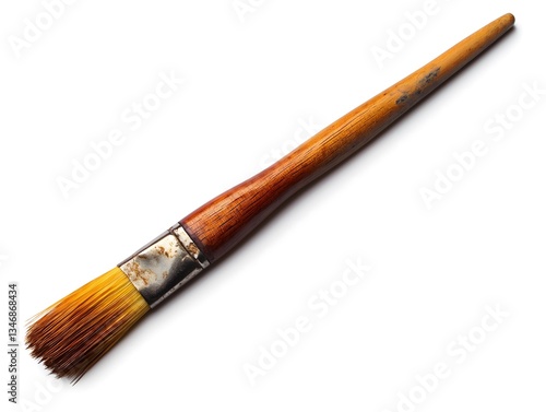 Used Paint Brush on White Background
