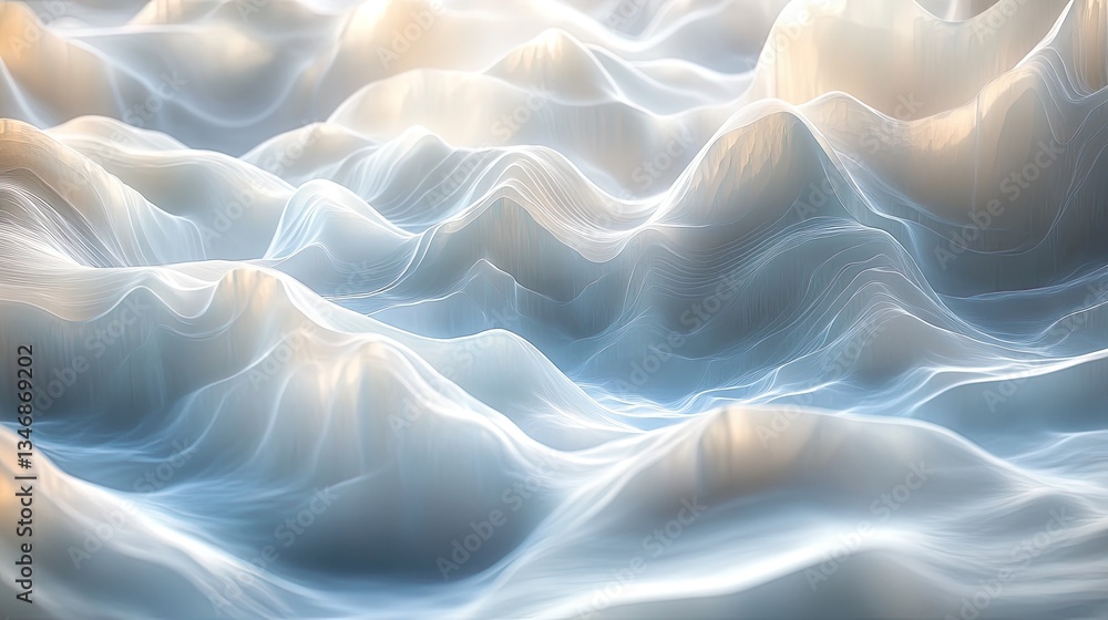 Abstract light waves landscape, digital art, background Abstract light waves landscape, digital art, background