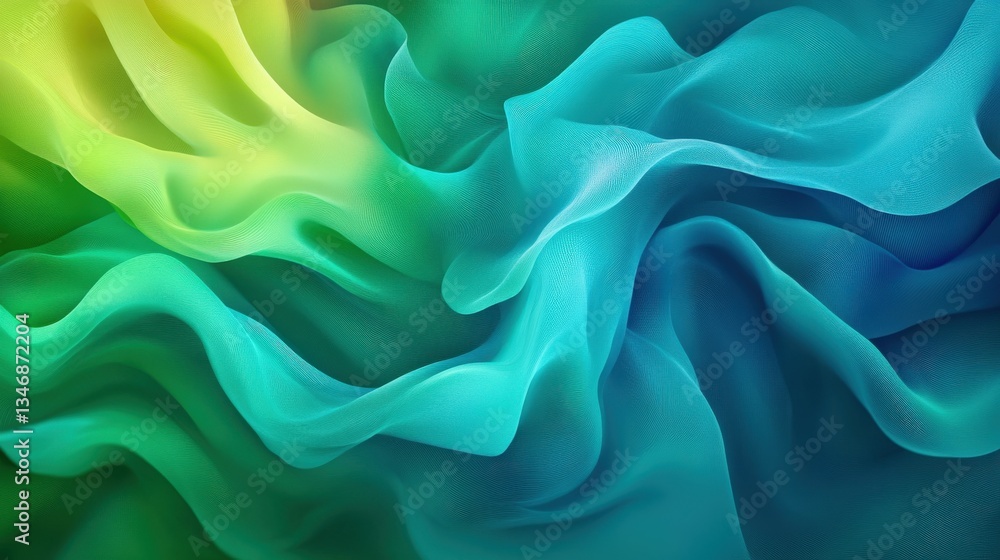 Fototapeta premium Dynamic fluid motion abstract art digital background colorful waves close-up creative design