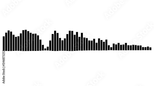 Wallpaper Mural black video footage of audio visualizer on black background. Abstract music waves oscillation. Futuristic sound wave visualization. Torontodigital.ca