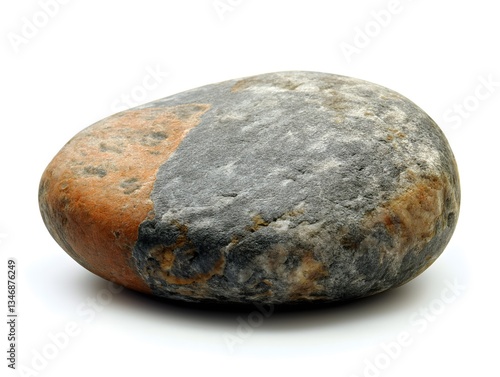 Rounded Stone with Bi-Color Pattern