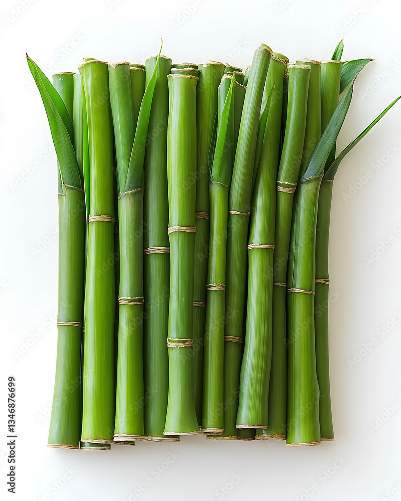 Obraz premium Fresh Green Bamboo Stalks