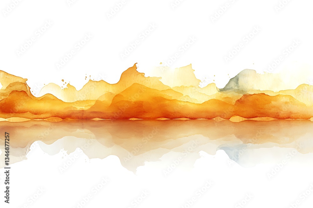 Obraz premium Watercolor Horizon Reflection