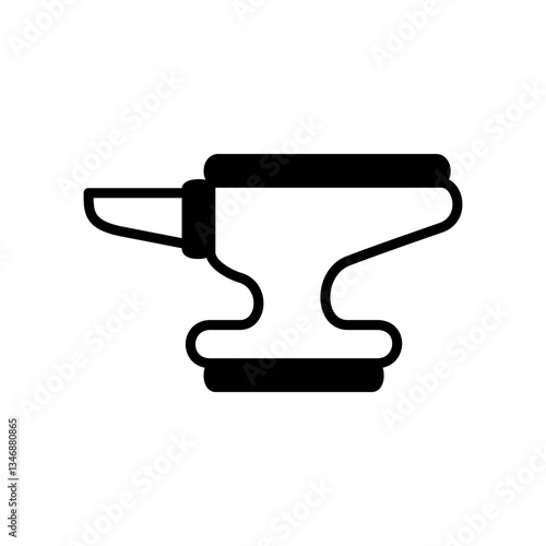 anvil icon, simple flat style, illustration, logo sign symbol pictogram template, for ui or ux isolated on white for mobile app, editable