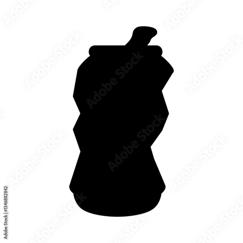 dented drink can icon, simple flat style, illustration, logo sign symbol pictogram template, for ui or ux isolated on white for mobile app, editable
