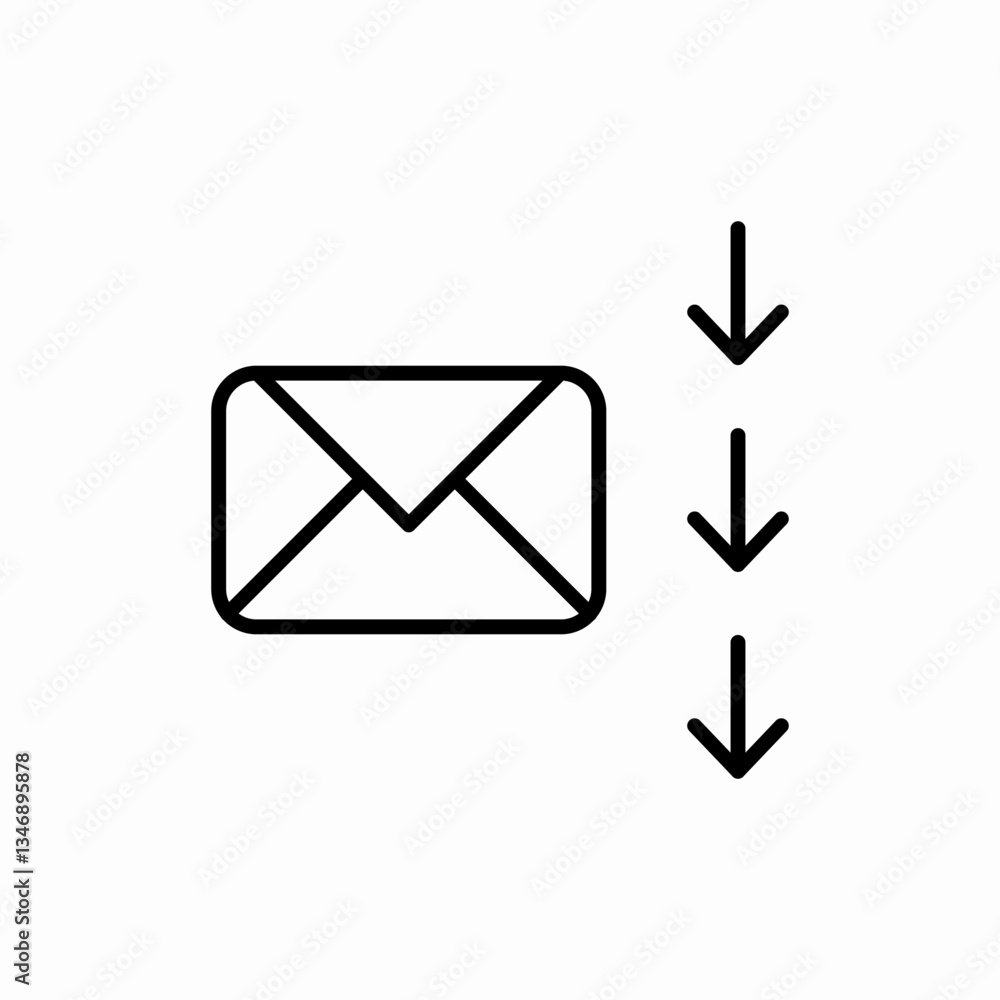 Email inbox synchronization icon vector sign Email inbox synchronization icon vector sign