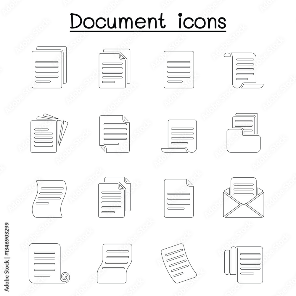 document icon set vector illustration graphic design