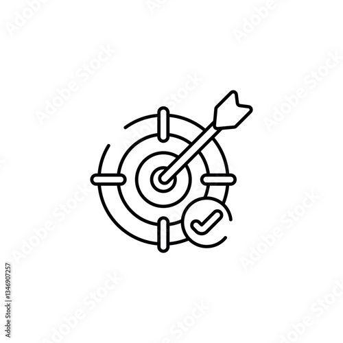 Free Download Advertising Aim icon design with white background stock illustration - GFXLoad