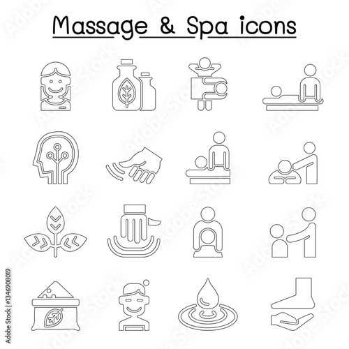 Massage & Spa icon set