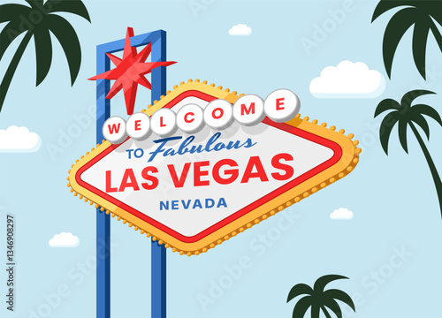 Las Vegas sign vector image