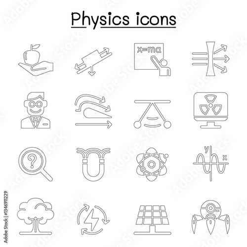 Physics icon set