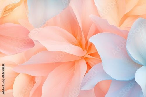 vivid abstract floral pattern featuring harmonious blend of colors and shapes is set against simple backdrop to highlight