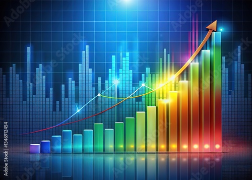 Wallpaper Mural Revenue Growth Chart - Business Success Visualization Torontodigital.ca