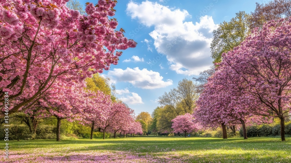 Naklejka premium spring in the park