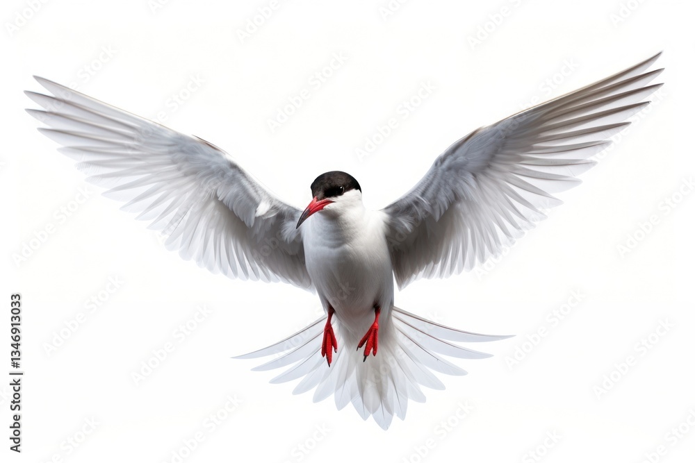 Obraz premium Tern animal flying white.