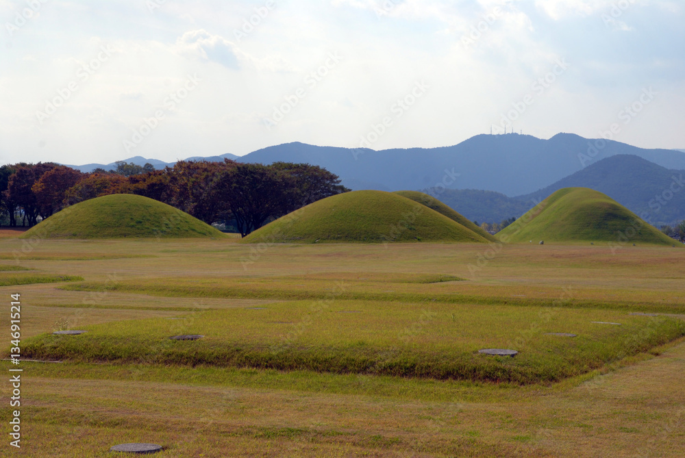 Obraz premium Gyeongju Wolseong Palace Site, South korea