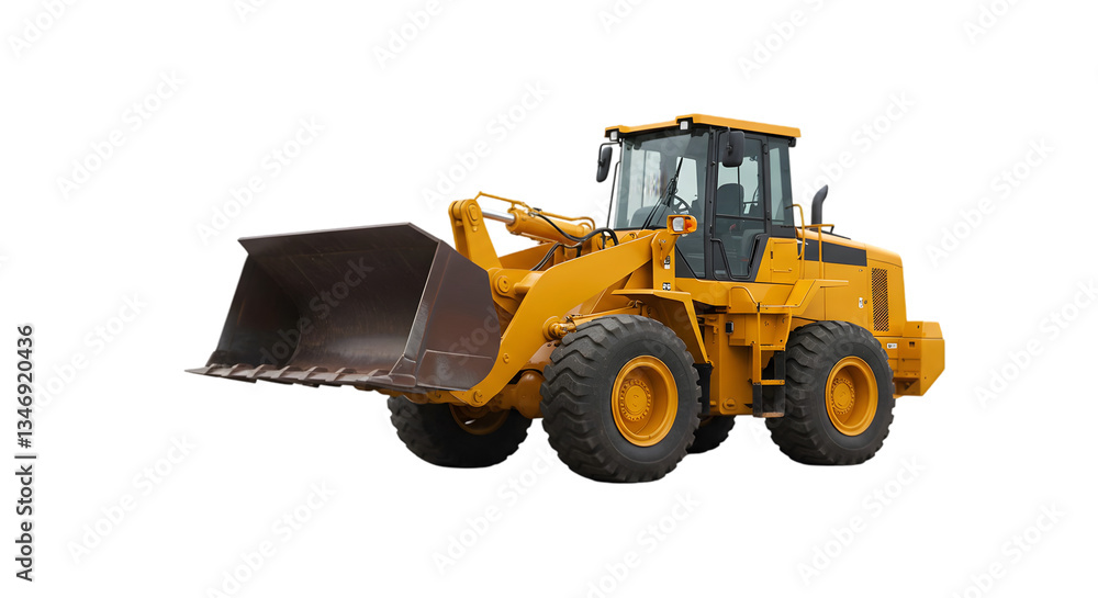 yellow bulldozer isolated on white yellow bulldozer isolated on white
