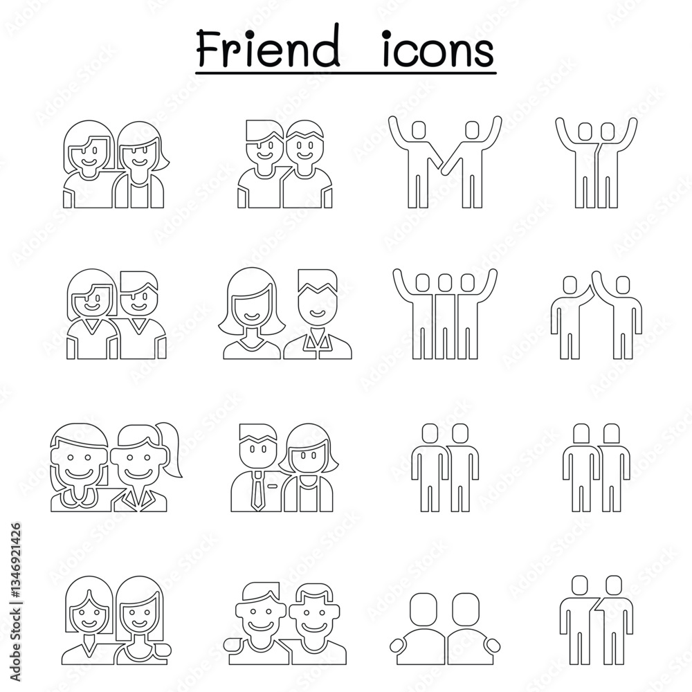 Friendship & Friend icon set Friendship & Friend icon set