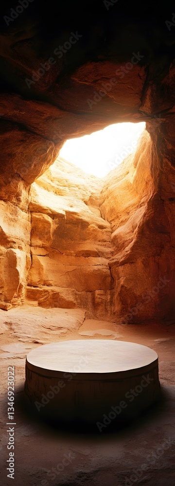 An ancient podium resting in the heart of a hidden canyon temple.