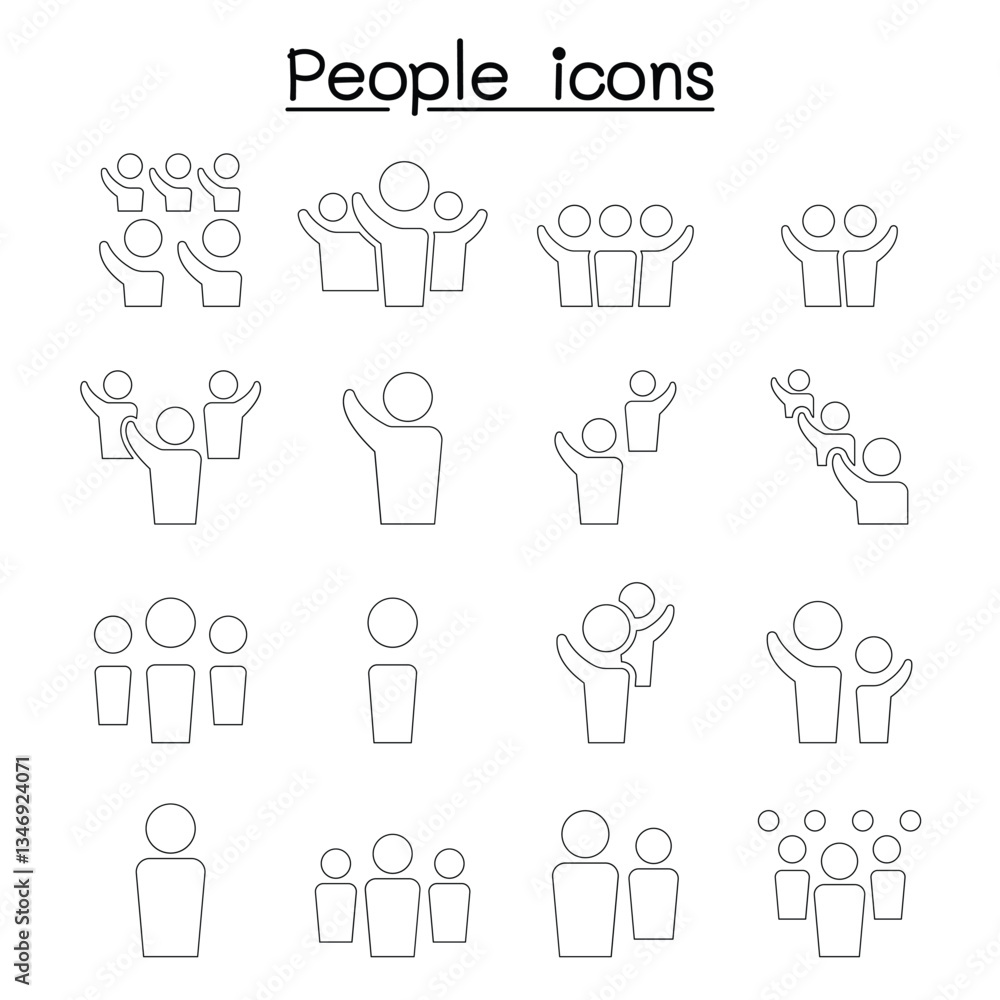 People icon set People icon set