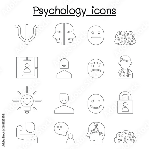 Psychology icon set vector illustration graphic design