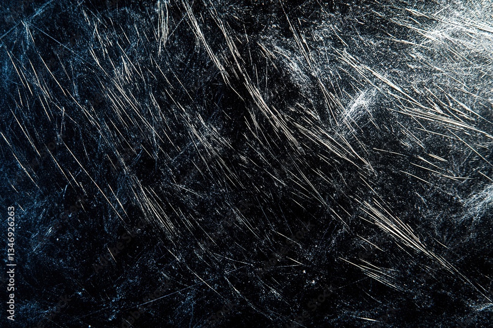 Obraz premium Abstract Dark Scratched Texture Grunge Background with Silver Lines