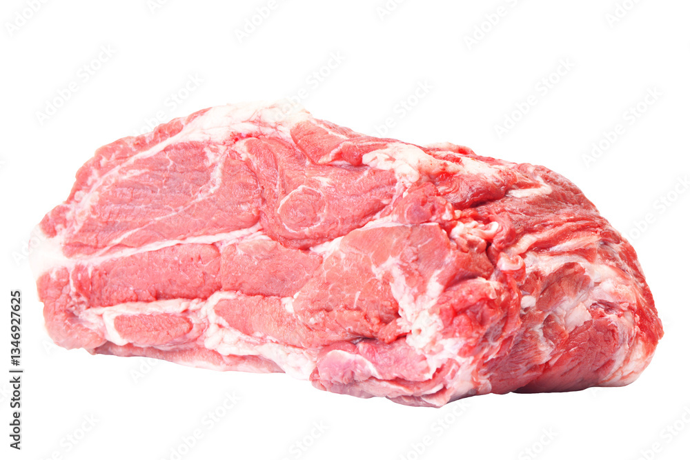Pork meat isolated on white